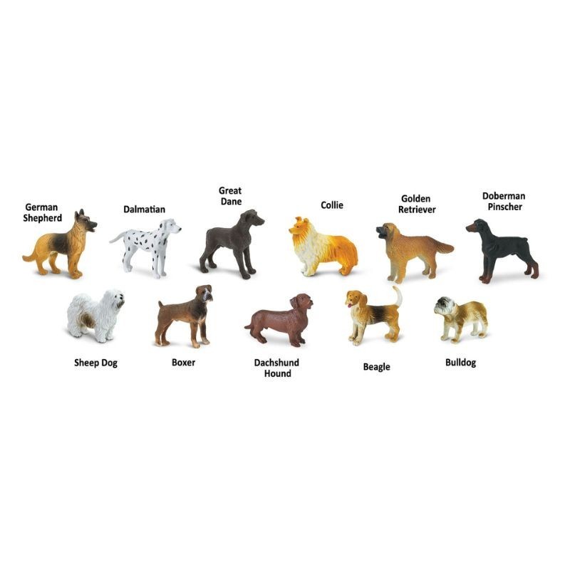 Hunde Spielfiguren Set mit 11 Figuren