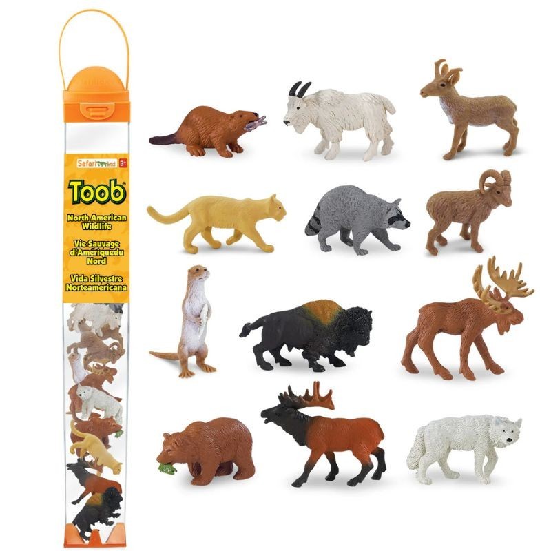 Nordamerikanische Wildtiere Spielfiguren Set