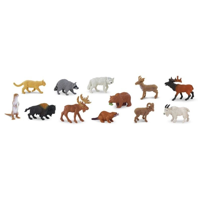 Nordamerikanische Wildtiere Spielfiguren Set