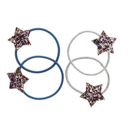 Haargummi Set Sterne glitzer