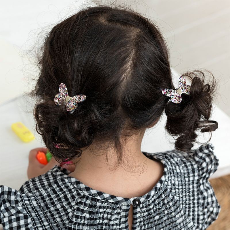Haargummi Set Schmetterlinge glitzer