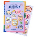 Wasserfeste Sticker Affirmationen bunt