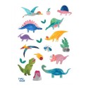 Wasserfeste Sticker Dinosaurier bunt