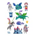 Wasserfeste Sticker Ritter bunt