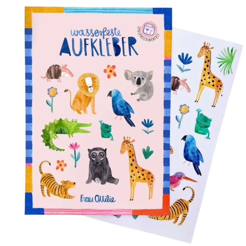 Wasserfeste Sticker Wilde Tiere