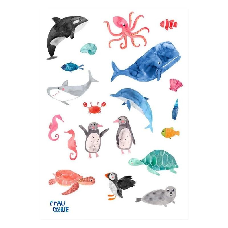 Wasserfeste Sticker Wildes Meer