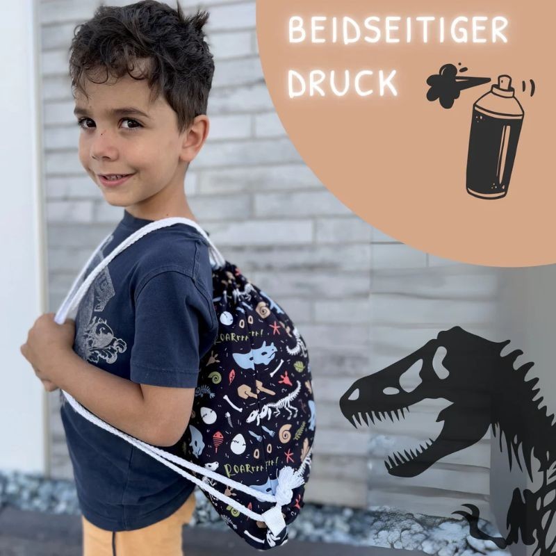 Turnbeutel Dinosaurier Skelett