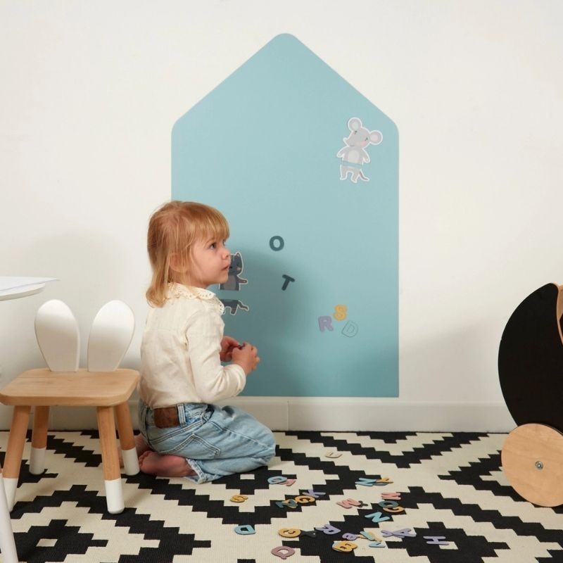 Magnettafel Haus himmelblau