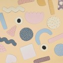Magnettafel Haus rosa beige