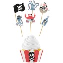 Cupcake Topper & Wrapper Piraten