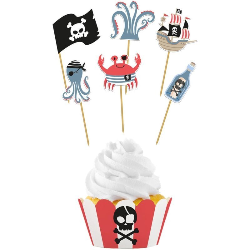 Cupcake Topper & Wrapper Piraten