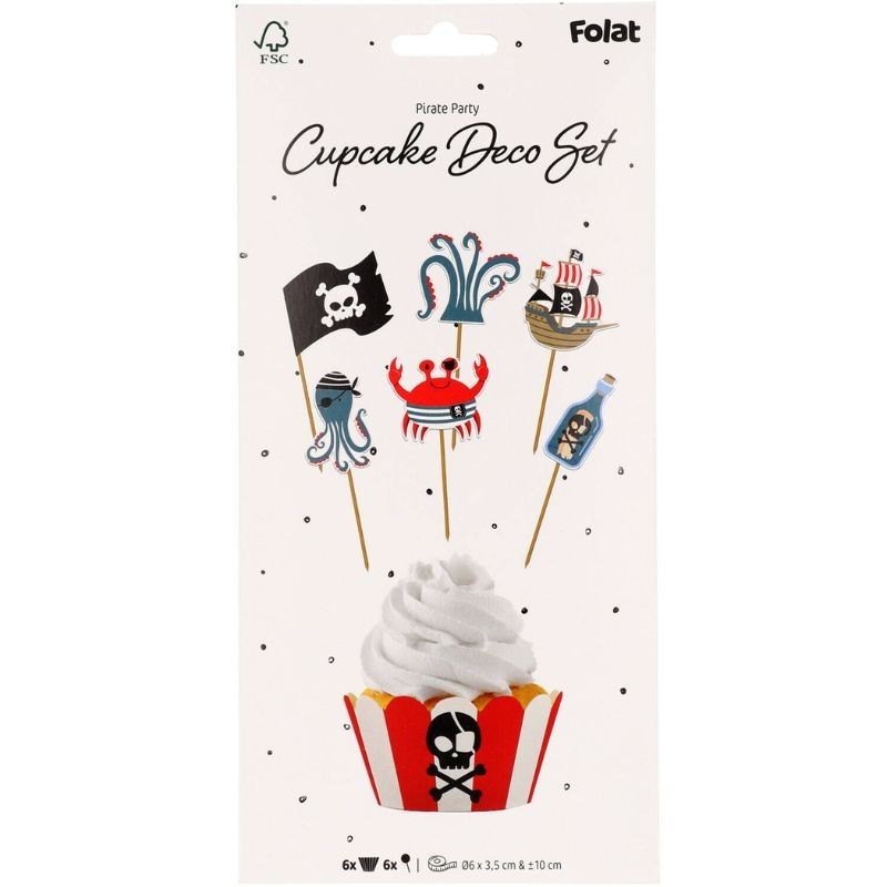 Cupcake Topper & Wrapper Piraten
