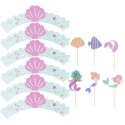 Cupcake Topper & Wrapper Meerjungfrau