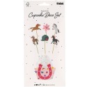 Cupcake Topper & Wrapper Pferde