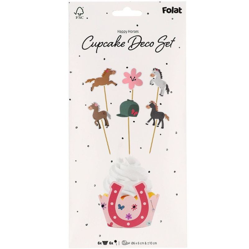 Cupcake Topper & Wrapper Pferde