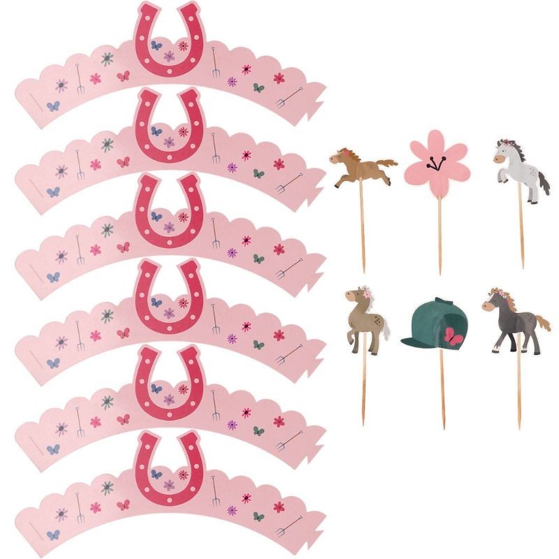 Cupcake Topper & Wrapper Pferde
