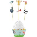 Cupcake Topper & Wrapper Fussball