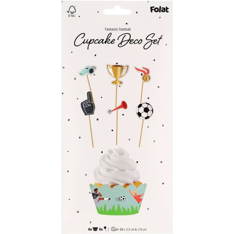 Cupcake Topper & Wrapper Fussball