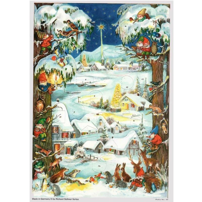 Adventskalender Winterliches Dorf