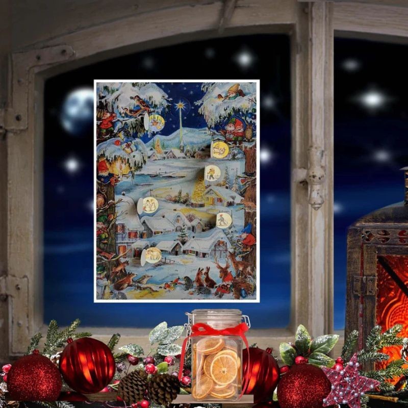 Adventskalender Winterliches Dorf