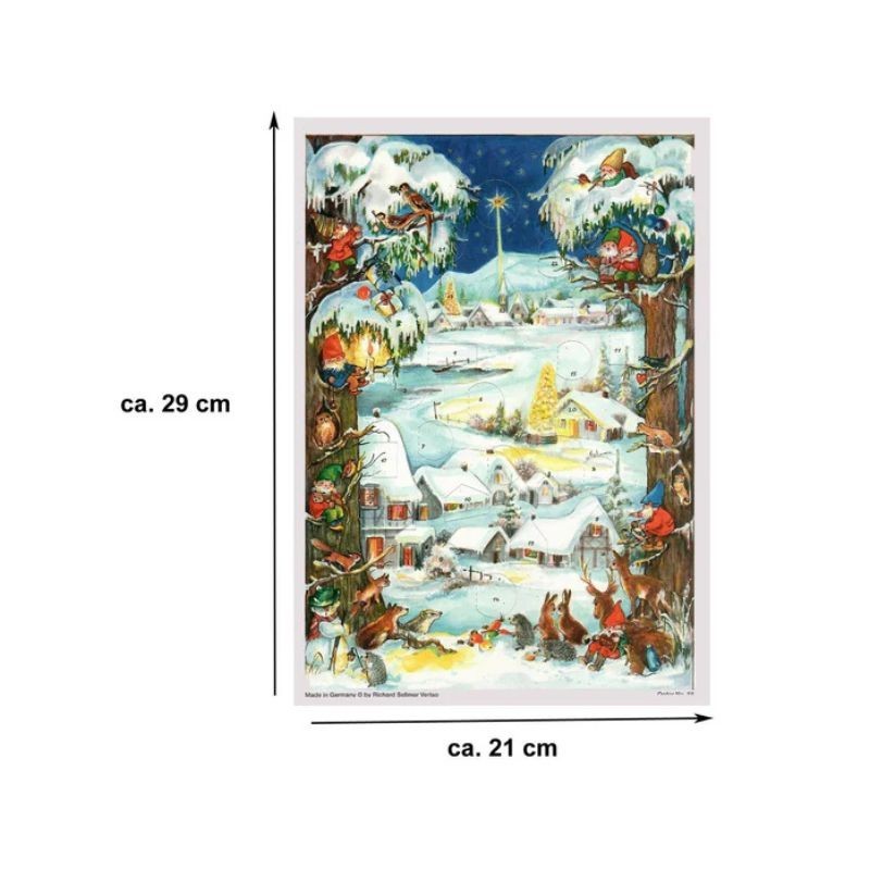 Adventskalender Winterliches Dorf