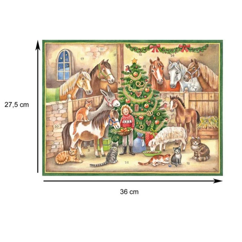 Adventskalender Pferde im Stall