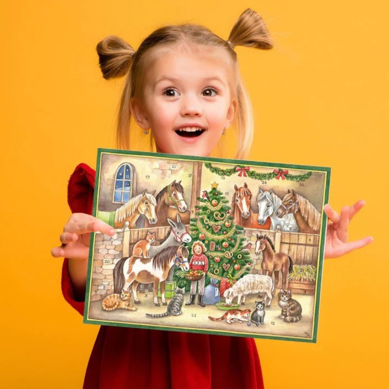 Adventskalender Pferde im Stall