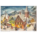 Adventskalender Verschneites Dorf