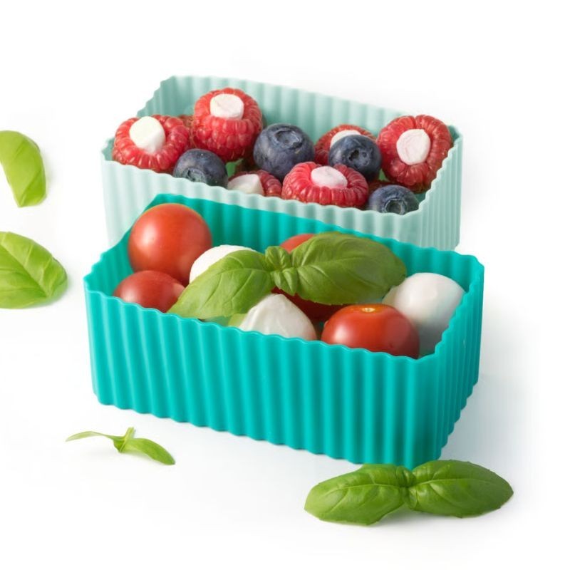 Silikonformen Bento Cups blau pastell