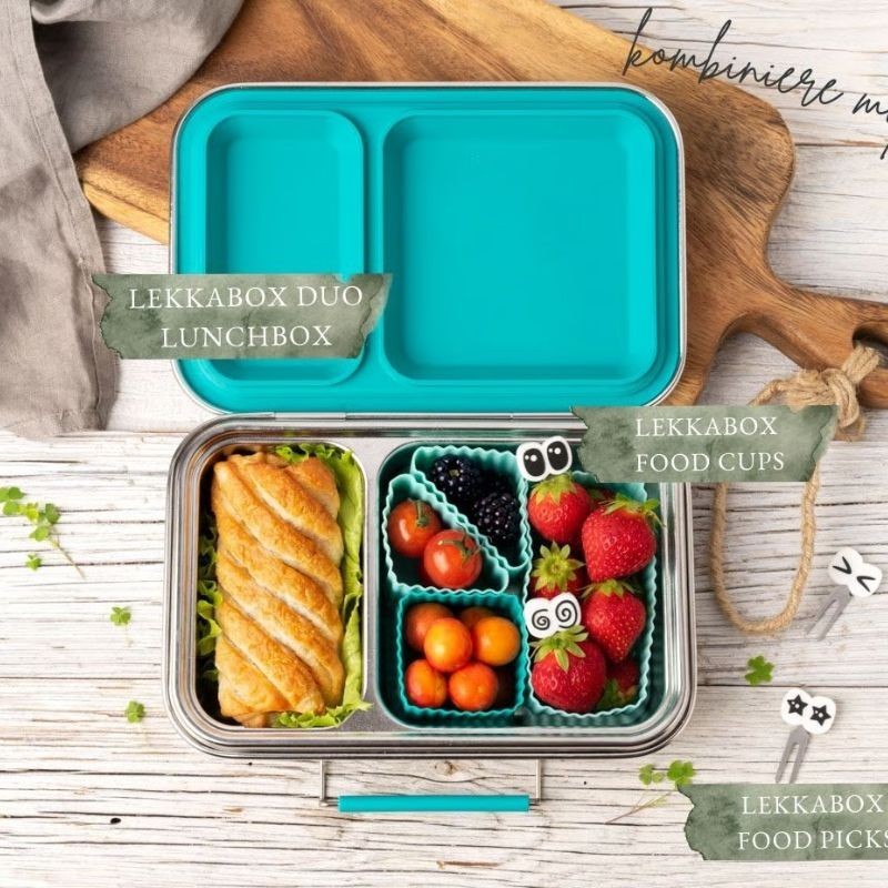 Silikonformen Bento Cups blau pastell