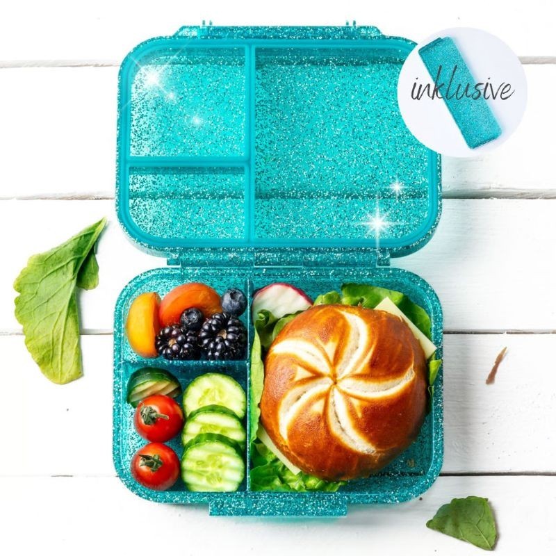 Znünibox Lekkabox Glamour Mini glitzer petrol