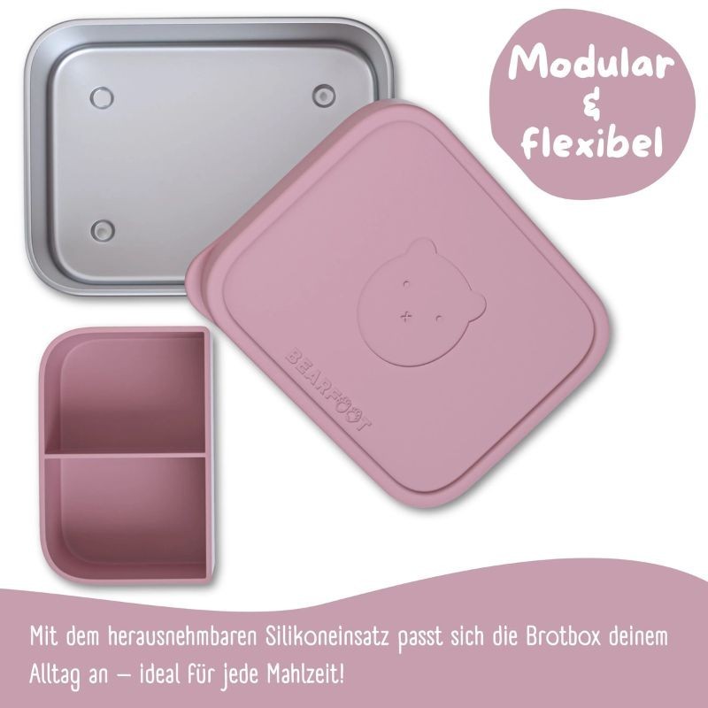Lunchbox Edelstahl rosa