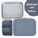 Lunchbox Edelstahl blau