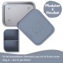 Lunchbox Edelstahl blau