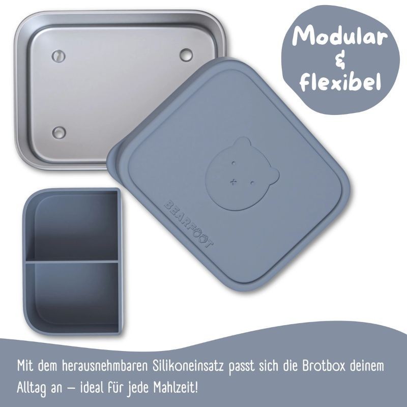 Lunchbox Edelstahl blau