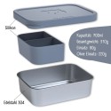 Lunchbox Edelstahl blau