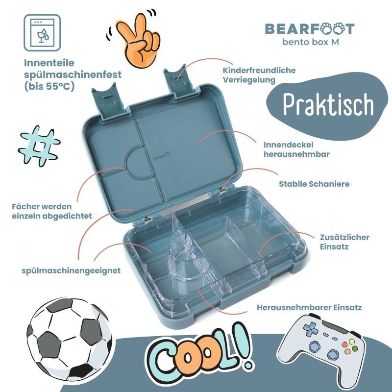 Znünibox Bearfoot Bento blau