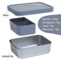 Lunchbox Edelstahl blau gross