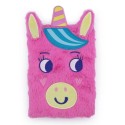 Notizbuch Einhorn Plüsch