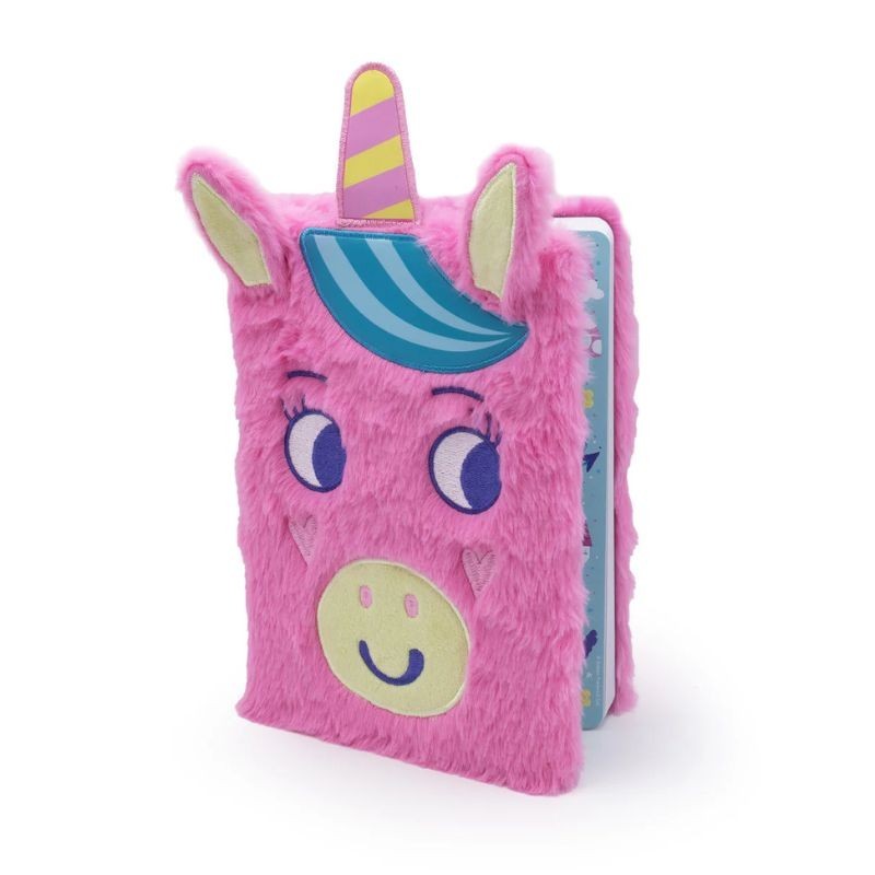 Notizbuch Einhorn Plüsch