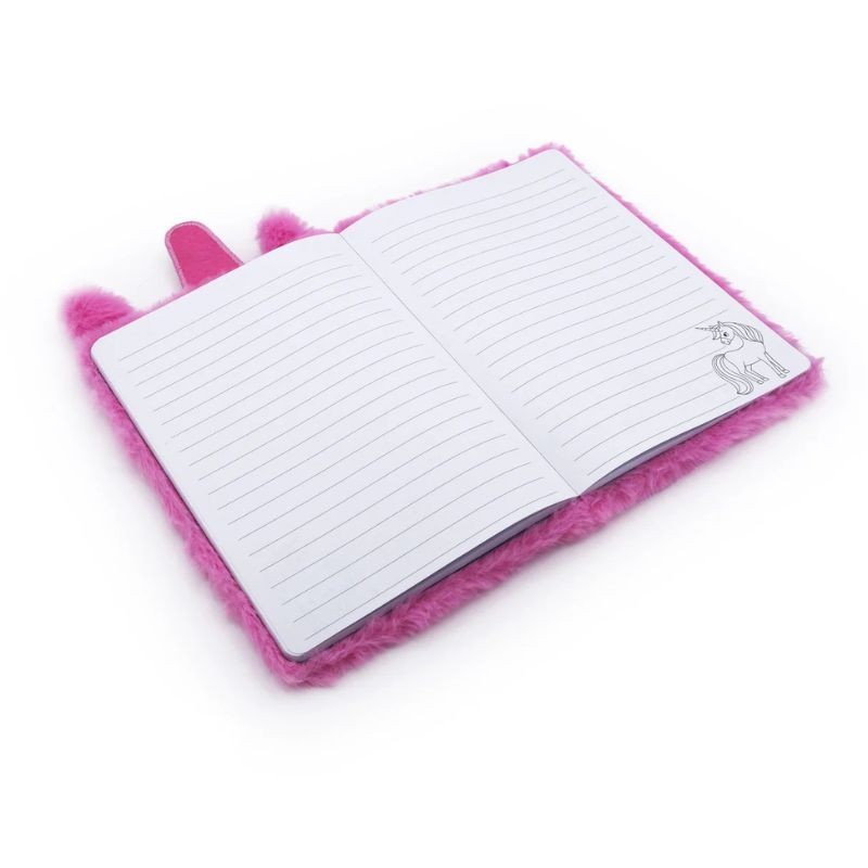Notizbuch Einhorn Plüsch