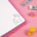 Notizbuch Einhorn Plüsch
