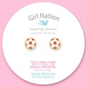 Ohrringe Ohrclips Fussball