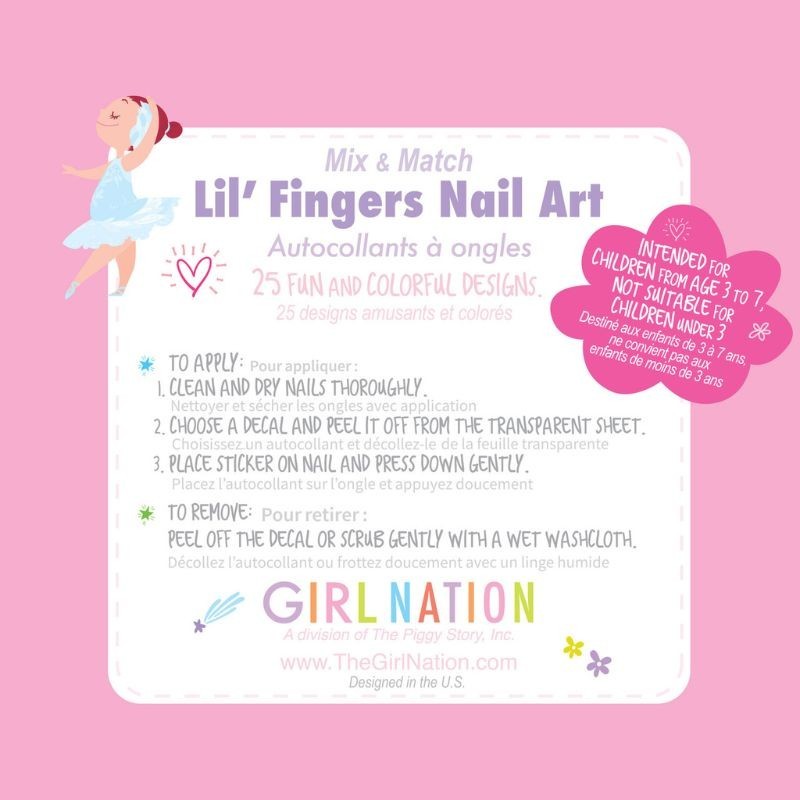 Nagelsticker Ballerina bunt