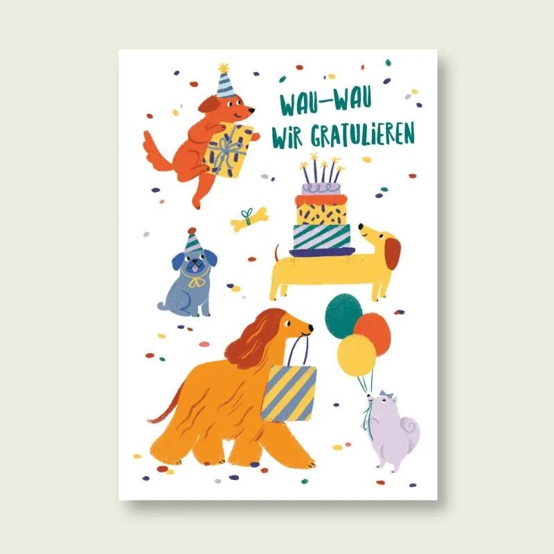 Geburtstagskarte Hunde