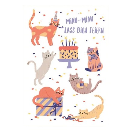 Geburtstagskarte Katzen