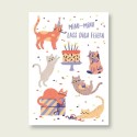 Geburtstagskarte Katzen