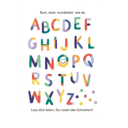 Postkarte Kunterbuntes ABC