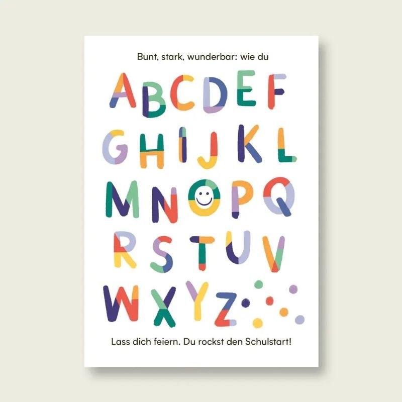Postkarte Kunterbuntes ABC