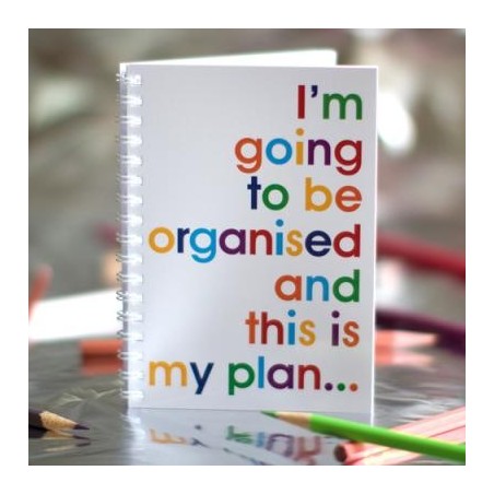 I'm going to be organized and this is my plan... - Notizbuch